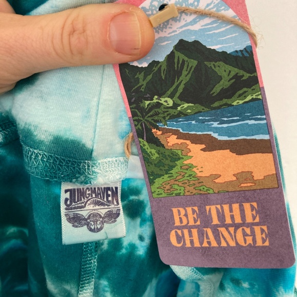 Jungmaven Bike Shorts New no tags Blue Tie Dye - Picture 3 of 3